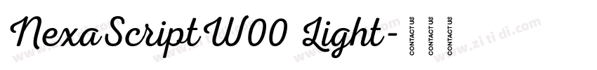 NexaScriptW00 Light字体转换